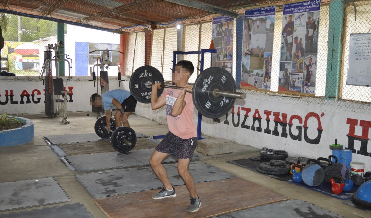 Practicando en el gimnasio