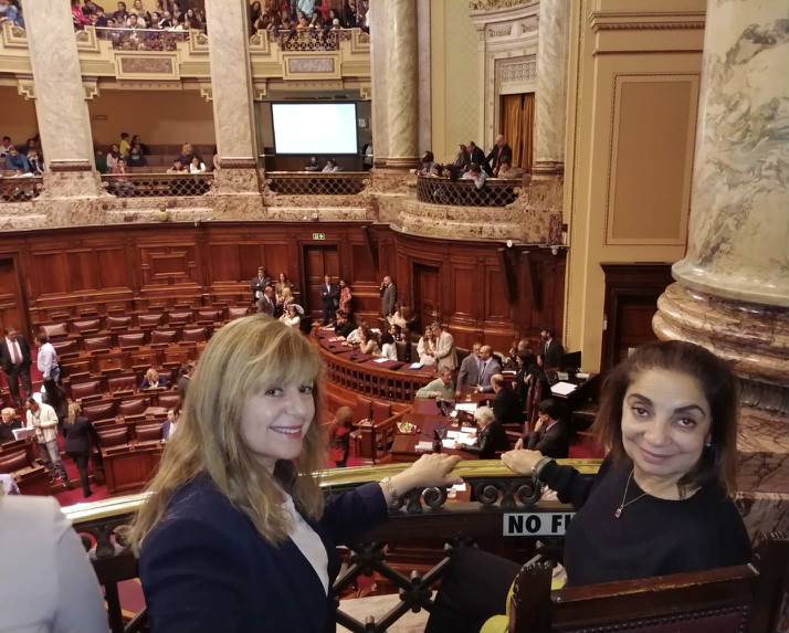 Gabriela Fulco en el Parlamento