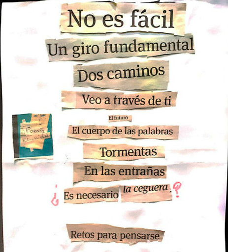 Títulos de los poemas